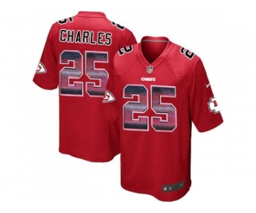 Nike Kansas City Chiefs #25 Jamaal Charles Red Team Color Men's Stitched NFL Limited Strobe Jersey