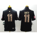 nike nfl jerseys kansas city chiefs #11 smith black[salute to service limited]