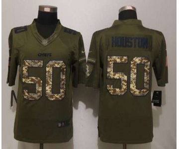 nike nfl jerseys kansas city chiefs #50 houston army green[nike Limited Salute To Service][houston]