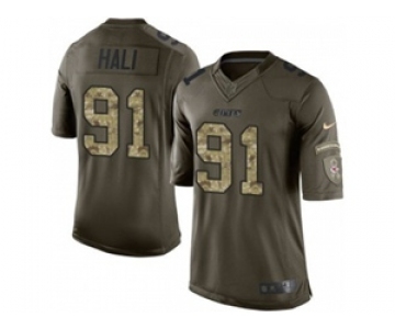 nike nfl jerseys kansas city chiefs #91 hali army green[nike Limited Salute To Service]