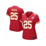 Wome Nike Kansas City Chiefs #25 Kenneth Acker Game Red Team Color NFL Jersey