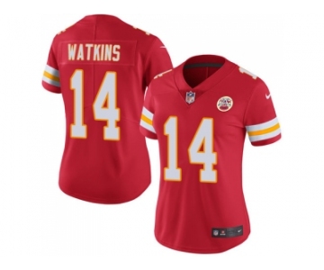 Women Nike Kansas City Chiefs #14 Sammy Watkins Red Team Color Stitched NFL Vapor Untouchable Limited Jersey