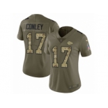 Women Nike Kansas City Chiefs #17 Chris Conley Limited Olive Camo 2017 Salute to Service NFL Jersey