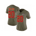 Women Nike Kansas City Chiefs #20 Steven Nelson Limited Olive 2017 Salute to Service NFL Jersey