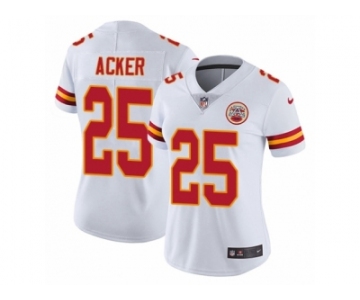 Women Nike Kansas City Chiefs #25 Kenneth Acker White Vapor Untouchable Limited Player NFL Jersey