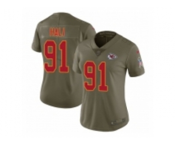 Women Nike Kansas City Chiefs #53 Ramik Wilson Limited Olive 2017 Salute to Service NFL Jersey