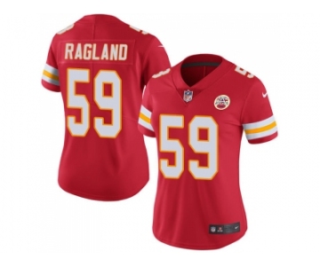 Women Nike Kansas City Chiefs #59 Reggie Ragland Red Team Color Stitched NFL Vapor Untouchable Limited Jersey