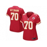 Women Nike Kansas City Chiefs #70 Bryan Witzmann Game Red Team Color NFL Jersey