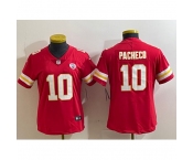 Women's Kansas City Chiefs #10 Isiah Pacheco Red Vapor Football Stitched Jersey