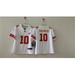 Women's Kansas City Chiefs #10 Isiah Pacheco White Vapor Untouchable Limited Stitched Jersey