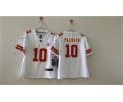 Women's Kansas City Chiefs #10 Isiah Pacheco White Vapor Untouchable Limited Stitched Jersey