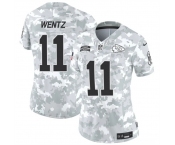 Women's Kansas City Chiefs #11 Carson Wentz 2024 F.U.S.E Arctic Camo Salute To Service Limited Stitched Football Jersey