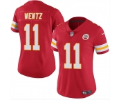 Women's Kansas City Chiefs #11 Carson Wentz Red Vapor Untouchable Limited Football Stitched Jersey