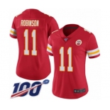 Women's Kansas City Chiefs #11 Demarcus Robinson Red Team Color Vapor Untouchable Limited Player 100th Season Football Jersey