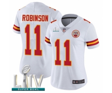 Women's Kansas City Chiefs #11 Demarcus Robinson White Vapor Untouchable Limited Player Super Bowl LIV Bound Football Jersey