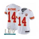 Women's Kansas City Chiefs #14 Sammy Watkins White Vapor Untouchable Limited Player Super Bowl LIV Bound Football Jersey