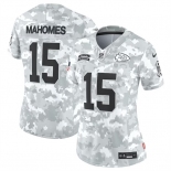 Women's Kansas City Chiefs #15 Patrick Mahomes 2024 F.U.S.E Arctic Camo Salute To Service Limited Stitched Football Jersey