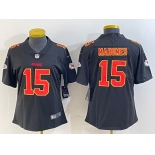 Women's Kansas City Chiefs #15 Patrick Mahomes Black Vapor Untouchable Limited Football Stitched Jersey