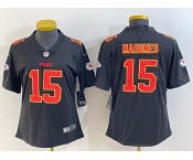 Women's Kansas City Chiefs #15 Patrick Mahomes Black Vapor Untouchable Limited Football Stitched Jersey