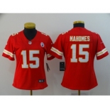 Women's Kansas City Chiefs #15 Patrick Mahomes Red Vapor Untouchable Limited Stitched NFL Jersey