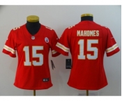 Women's Kansas City Chiefs #15 Patrick Mahomes Red Vapor Untouchable Limited Stitched NFL Jersey