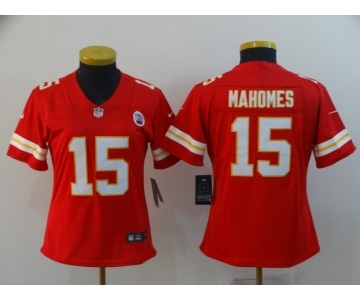 Women's Kansas City Chiefs #15 Patrick Mahomes Red Vapor Untouchable Limited Stitched NFL Jersey