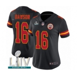 Women's Kansas City Chiefs #16 Len Dawson Limited Black Rush Vapor Untouchable Super Bowl LIV Bound Football Jersey