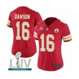 Women's Kansas City Chiefs #16 Len Dawson Red Team Color Vapor Untouchable Limited Player Super Bowl LIV Bound Football Jersey