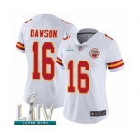 Women's Kansas City Chiefs #16 Len Dawson White Vapor Untouchable Limited Player Super Bowl LIV Bound Football Jersey