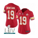 Women's Kansas City Chiefs #19 Joe Montana Red Team Color Vapor Untouchable Limited Player Super Bowl LIV Bound Football Jersey