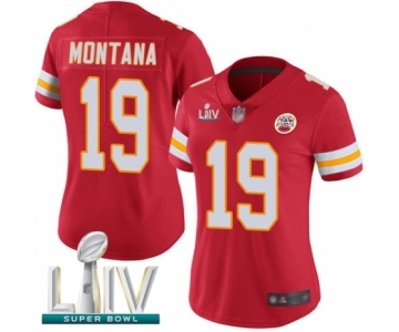 Women's Kansas City Chiefs #19 Joe Montana Red Team Color Vapor Untouchable Limited Player Super Bowl LIV Bound Football Jersey