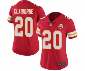 Women's Kansas City Chiefs #20 Morris Claiborne Red Team Color Vapor Untouchable Limited Player Football Jersey