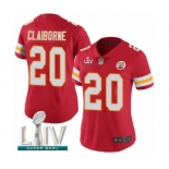 Women's Kansas City Chiefs #20 Morris Claiborne Red Team Color Vapor Untouchable Limited Player Super Bowl LIV Bound Football Jersey