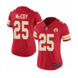 Women's Kansas City Chiefs #25 LeSean McCoy Red Team Color Vapor Untouchable Limited Player Football Jersey