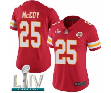 Women's Kansas City Chiefs #25 LeSean McCoy Red Team Color Vapor Untouchable Limited Player Super Bowl LIV Bound Football Jersey