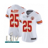 Women's Kansas City Chiefs #25 LeSean McCoy White Vapor Untouchable Limited Player Super Bowl LIV Bound Football Jersey