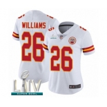 Women's Kansas City Chiefs #26 Damien Williams White Vapor Untouchable Limited Player Super Bowl LIV Bound Football Jersey