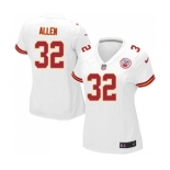 Women's Kansas City Chiefs #32 Marcus Allen Game White Football Jersey