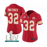 Women's Kansas City Chiefs #32 Tyrann Mathieu Red Team Color Vapor Untouchable Limited Player Super Bowl LIV Bound Football Jersey