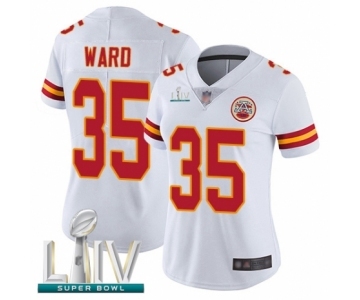 Women's Kansas City Chiefs #35 Charvarius Ward White Vapor Untouchable Limited Player Super Bowl LIV Bound Football Jersey