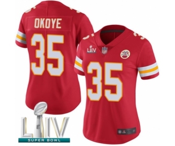 Women's Kansas City Chiefs #35 Christian Okoye Red Team Color Vapor Untouchable Limited Player Super Bowl LIV Bound Football Jersey