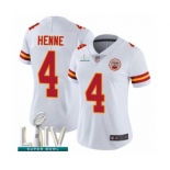 Women's Kansas City Chiefs #4 Chad Henne White Vapor Untouchable Limited Player Super Bowl LIV Bound Football Jersey