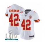 Women's Kansas City Chiefs #42 Anthony Sherman White Vapor Untouchable Limited Player Super Bowl LIV Bound Football Jersey