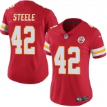 Women's Kansas City Chiefs #42 Carson Steele Red Vapor Untouchable Limited Stitched Jersey