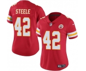 Women's Kansas City Chiefs #42 Carson Steele Red Vapor Untouchable Limited Stitched Jersey