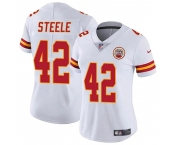 Women's Kansas City Chiefs #42 Carson Steele White Vapor Untouchable Limited Stitched Jersey