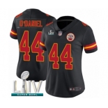 Women's Kansas City Chiefs #44 Dorian O'Daniel Limited Black Rush Vapor Untouchable Super Bowl LIV Bound Football Jersey