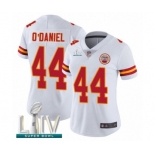 Women's Kansas City Chiefs #44 Dorian O'Daniel White Vapor Untouchable Limited Player Super Bowl LIV Bound Football Jersey