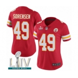 Women's Kansas City Chiefs #49 Daniel Sorensen Red Team Color Vapor Untouchable Limited Player Super Bowl LIV Bound Football Jersey