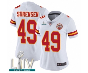 Women's Kansas City Chiefs #49 Daniel Sorensen White Vapor Untouchable Limited Player Super Bowl LIV Bound Football Jersey